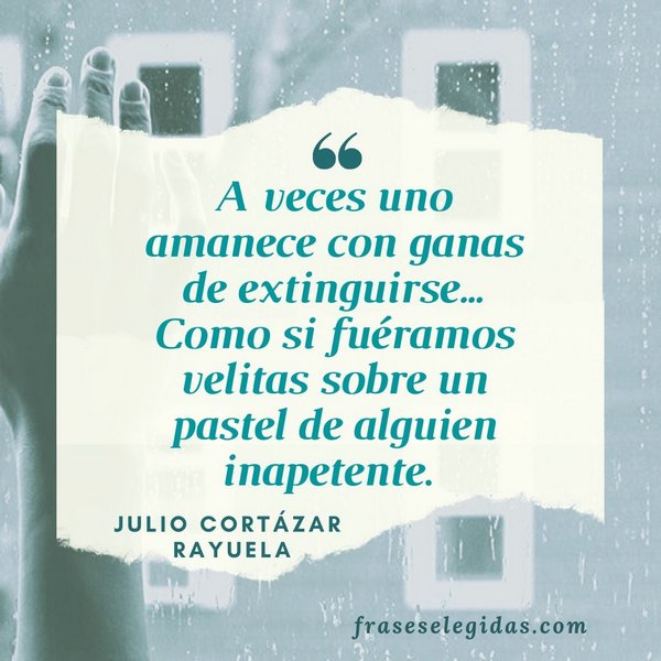 Frase de Julio Cortázar - A veces uno
